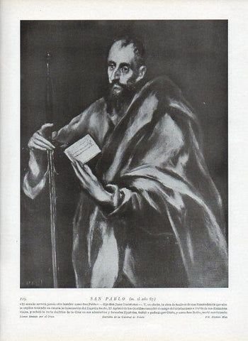 LAMINA V09916: San Pablo, por el Greco