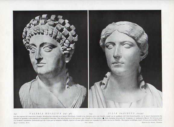 LAMINA V09921: Bustos de Valeria Mesalina y Julia Agripina