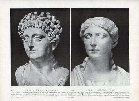 LAMINA V09921: Bustos de Valeria Mesalina y Julia Agripina