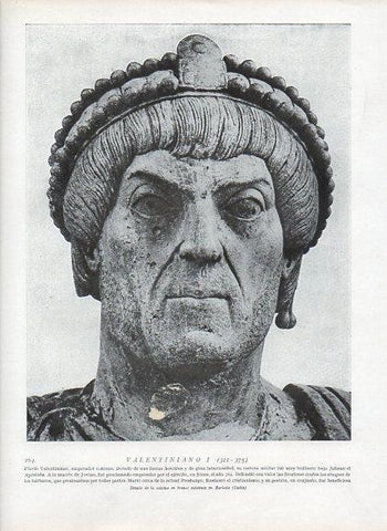 LAMINA V09931: Valentiniano I, detalle de la estatua en bronce