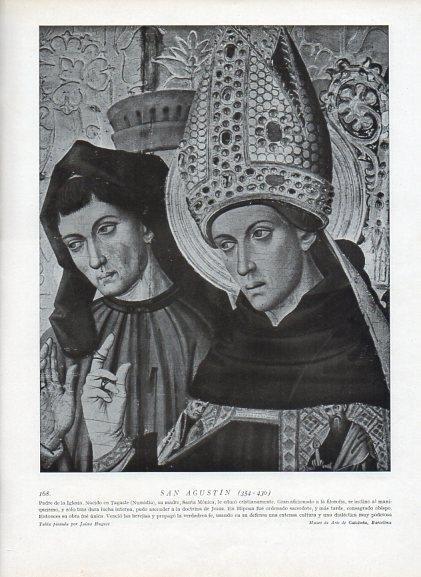 LAMINA V09934: San Agustin, tabla pintada por Jaime Huguet