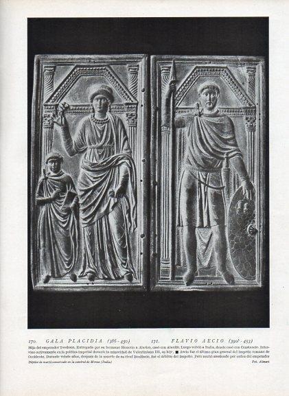 LAMINA V09935: Diptico de marfil de Gala Placidia y Flavio Aecio
