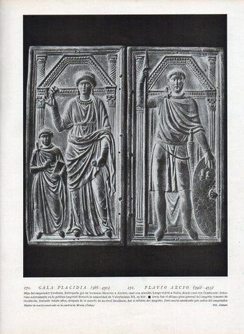 LAMINA V09935: Diptico de marfil de Gala Placidia y Flavio Aecio
