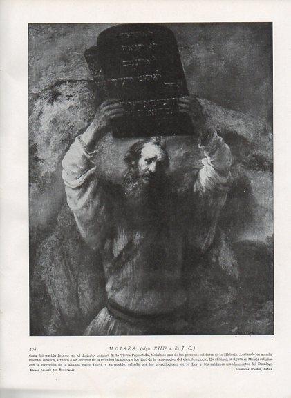 LAMINA V09911: Moises, por Rembrandt