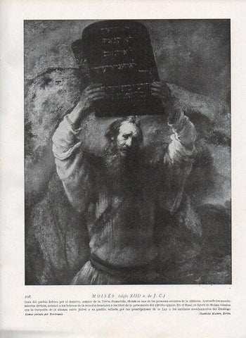 LAMINA V09911: Moises, por Rembrandt