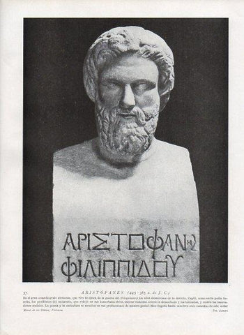 LAMINA V09891: Busto de Aristofanes
