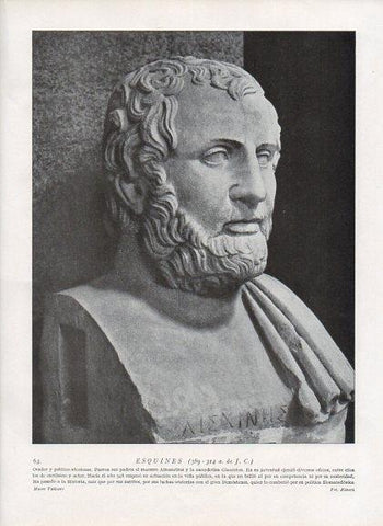 LAMINA V09893: Busto de Esquines
