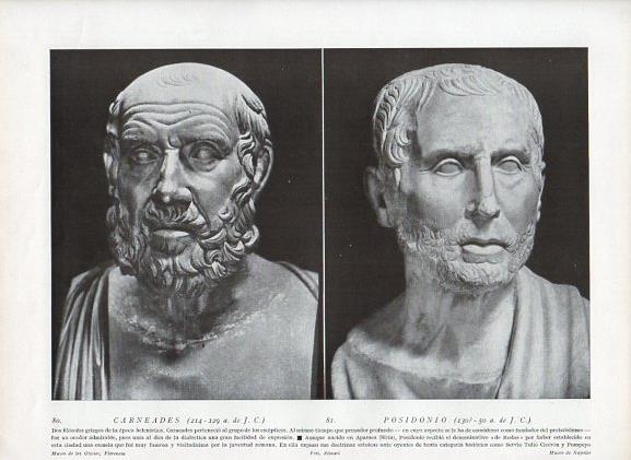 LAMINA V09899: Bustos de Carneades y Posidonio