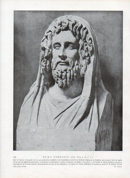 LAMINA V09901: Busto de Numa Pompilio