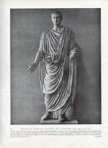 LAMINA V09904: Estatua de Marcio Porcio Caton, El Censor