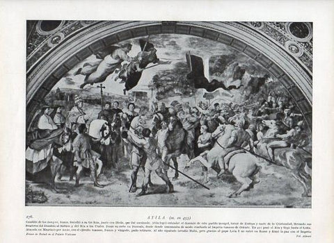 LAMINA V09936: Atila, fresco de Rafael en el Palacio Vaticano