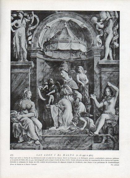 LAMINA V09937: San Leon I el Magno, fresco de Rafael en el Palacio Vaticano
