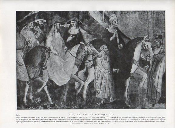LAMINA V09966: Alejandro III, fresco de Spinello Aretino