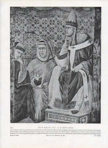 LAMINA V09968: Honorio III, fresco de Giotto