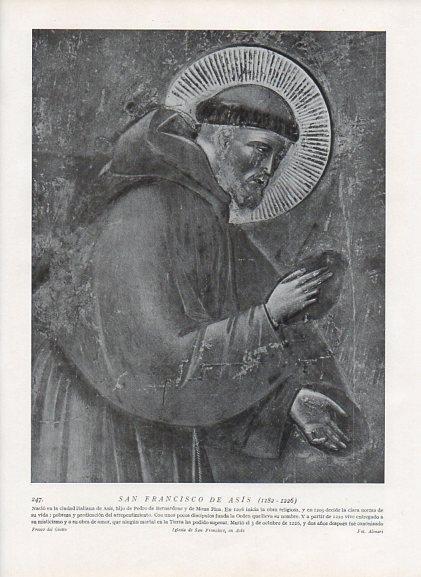 LAMINA V09969: San Francisco de Asis, fresco de Giotto