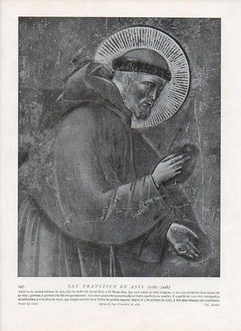 LAMINA V09969: San Francisco de Asis, fresco de Giotto