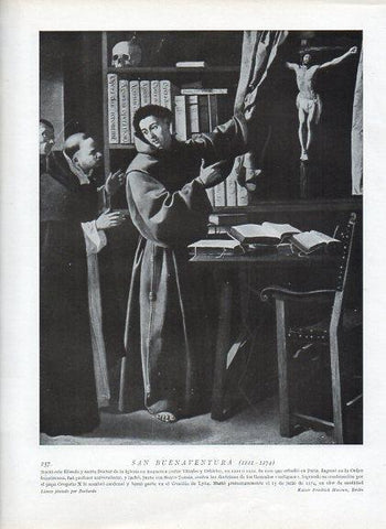 LAMINA V09974: San Buenaventura, por Zurbaran