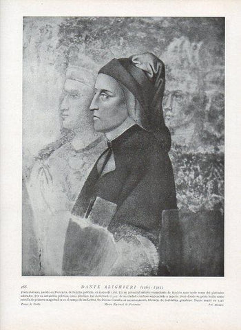 LAMINA V09978: Dante Aliguieri, por Giotto