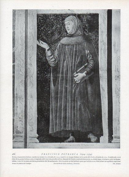 LAMINA V09979: Francisco Petrarca, por Andrea del Castagno