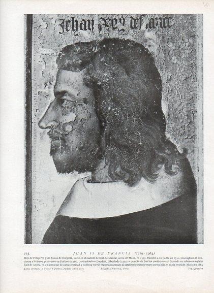 LAMINA V09982: Juan II de Francia, tabla atribuida a Girard d'Orleans