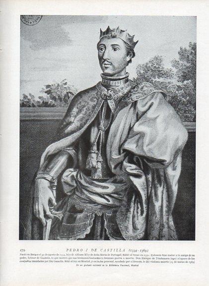 LAMINA V09983: Pedro I de Castilla, grabado