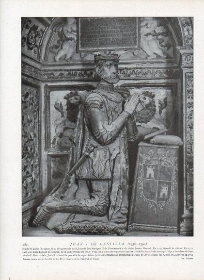LAMINA V09984: Estatua de Juan I de Castilla, Catedral de Toledo