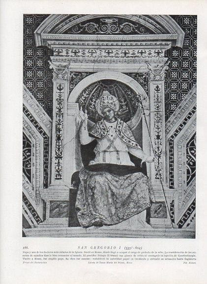 LAMINA V09941: San Gregorio I, fresco de Pinturicchio
