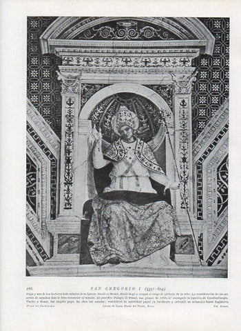LAMINA V09941: San Gregorio I, fresco de Pinturicchio