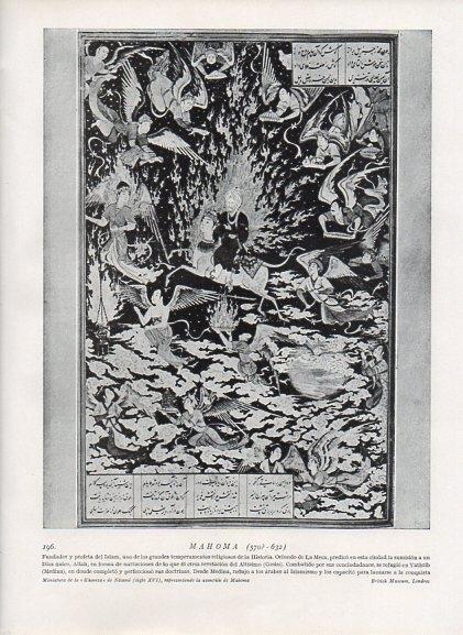 LAMINA V09945: Mahoma, miniatura de la Khamsa de Nizami