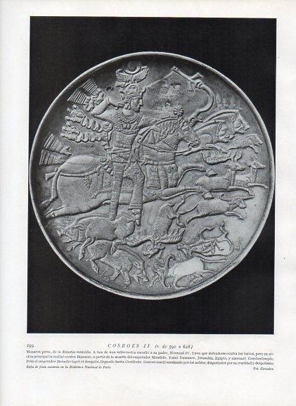 LAMINA V09946: Copa de plata de Cosroes II
