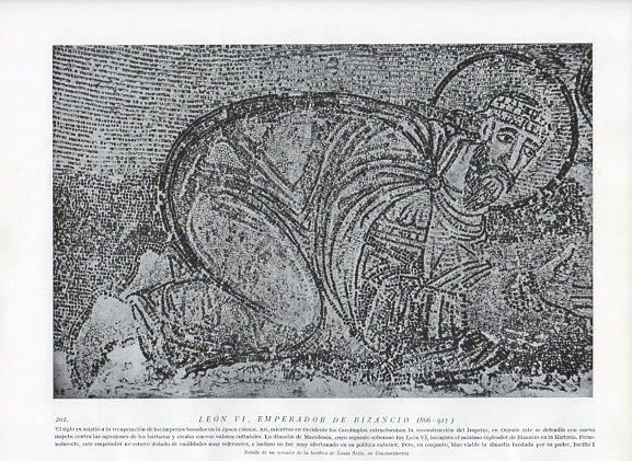 LAMINA V09947: Leon VI emperador de Bizancio, mosaico de Santa Sofia