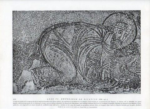 LAMINA V09947: Leon VI emperador de Bizancio, mosaico de Santa Sofia
