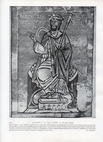 LAMINA V09950: Ordoño II de Leon, miniatura del Tumbo A Catedral de Santiago