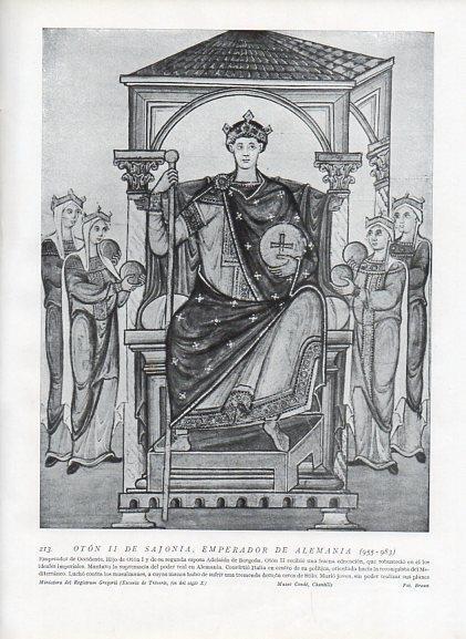 LAMINA V09953: Oton II de Sajonia Emperador de Alemania del  Registrum Gregorii