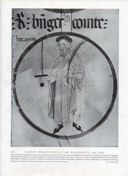 LAMINA V09960: Ramon Berenguer III de Barcelona, miniatura del siglo XV