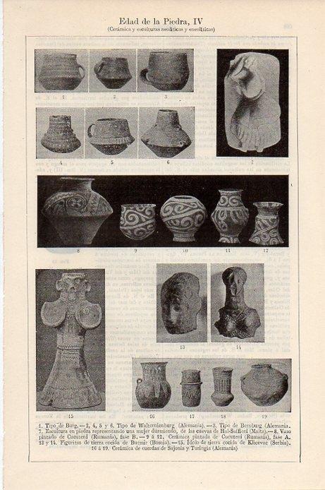 LAMINA V09395: Ceramica y esculturas neoliticas y eneoliticas