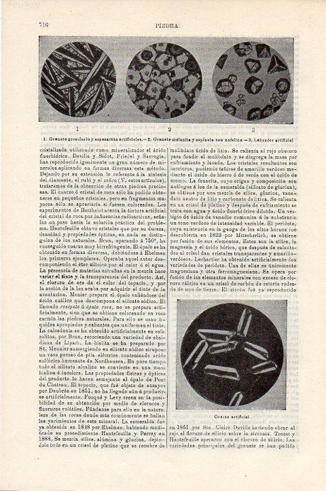 LAMINA V09403: Granates y Cuarzo artificial