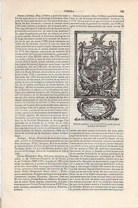 LAMINA V09410: Exlibris, grabado por Jacobo Piedra