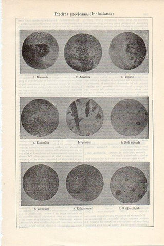 LAMINA V09401: Piedras preciosas inclusiones