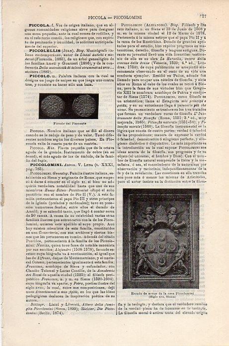 LAMINA V09364: Escudo de armas de la casa Piccolomini