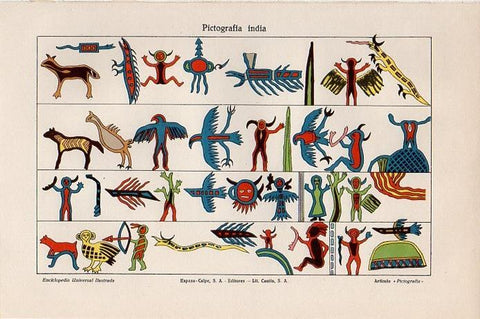 LAMINA V09374: Pictografia india