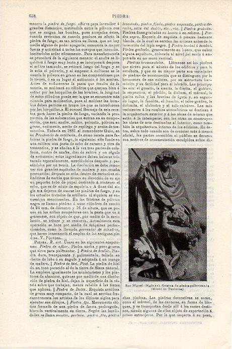 LAMINA V09385: Estatua de San Miguel siglo XV