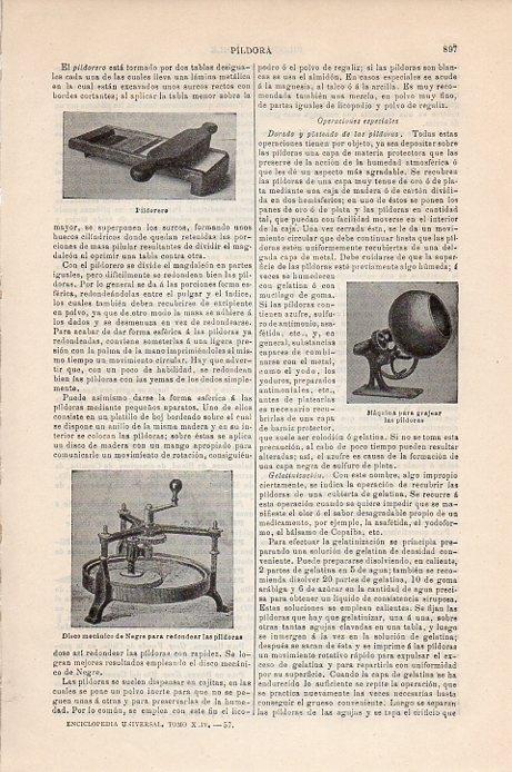 LAMINA V09446: Maquina para grajear pildoras