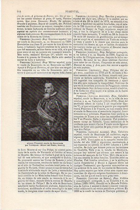 LAMINA V09452: Alonso Pimentel, por Velazquez