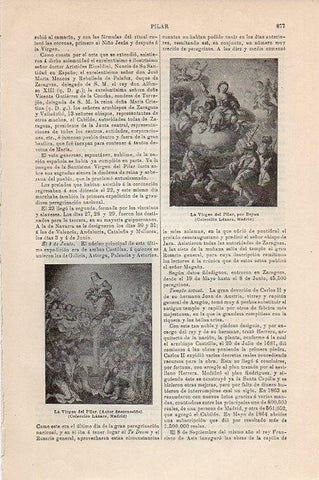 LAMINA V09440: La Virgen del Pilar, por Bayeu
