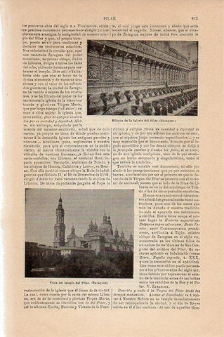 LAMINA V09438: Silleria y templo del Pilar, Zaragoza
