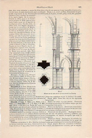 LAMINA V09435: Pilares de la iglesia de Vezalay