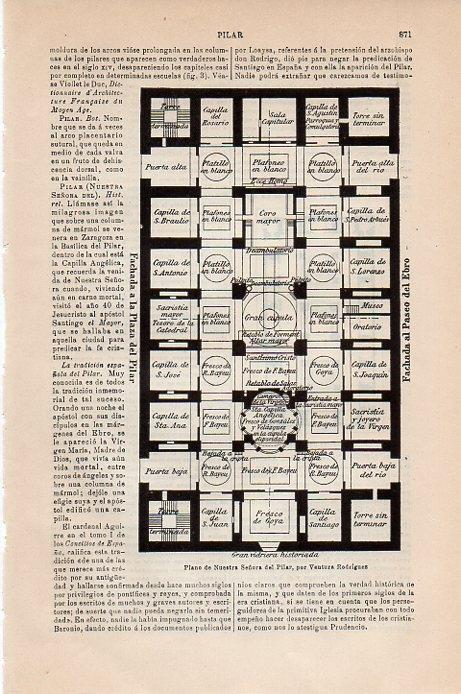 LAMINA V09436: Plano de Nuestra Señora del Pilar, por Ventura Rodriguez