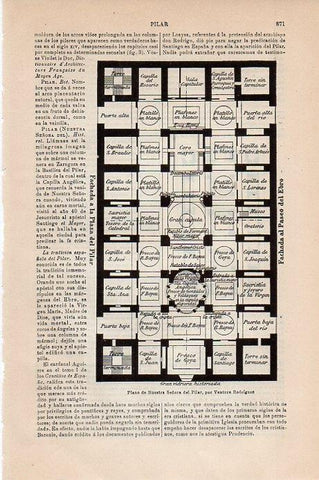 LAMINA V09436: Plano de Nuestra Señora del Pilar, por Ventura Rodriguez