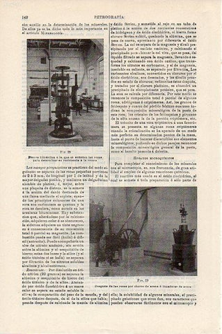 LAMINA V09294: Prensa hidraulica para determinar la resistencia de las rocas